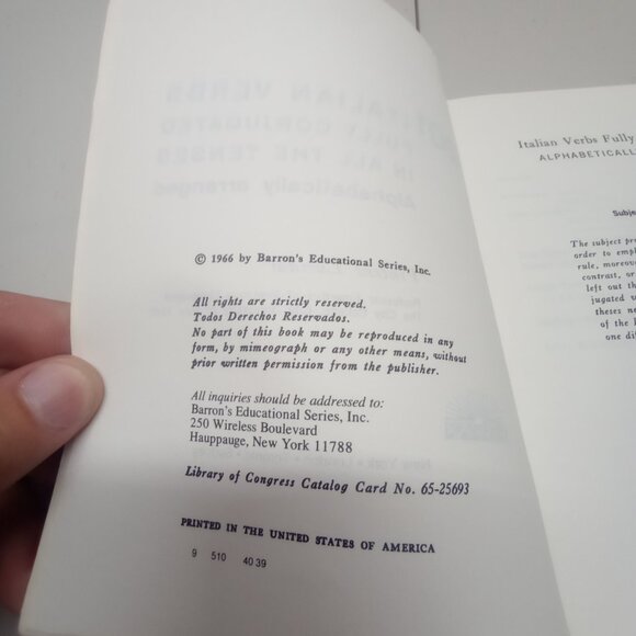 201 Italian Verbs Fully Conjugated Italian Language Learning Book - Picture 7 of 7